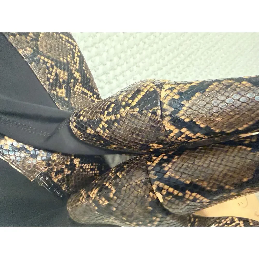 Circus by Sam Edelman Snakeskin Print Over-the-Knee Boots 6.5